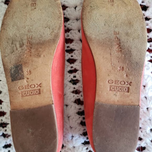 Geox Red Suede flats  shoes - Picture 3 of 6